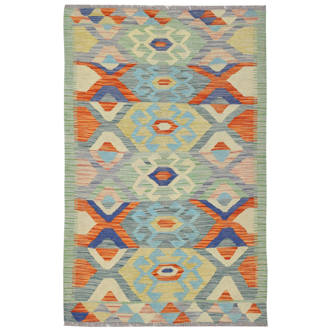 Vegetable Kilim 3'  x  4' 7" (ft) - No. AL70802 - ALRUG Rug Store