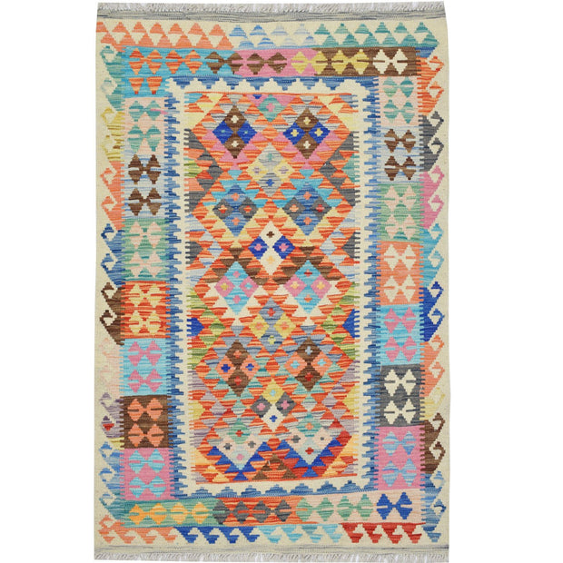 Vegetable Kilim 3' 2"  x 4' 9"  (ft) - No. AL38523 - ALRUG Rug Store