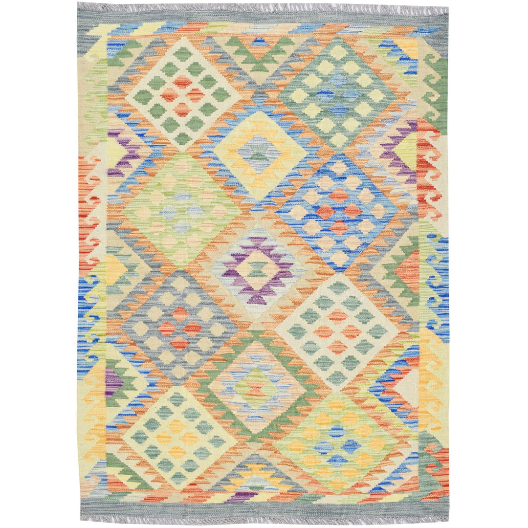 Vegetable Kilim 3' 4"  x 4' 5"  (ft) - No. AL63829 - ALRUG Rug Store