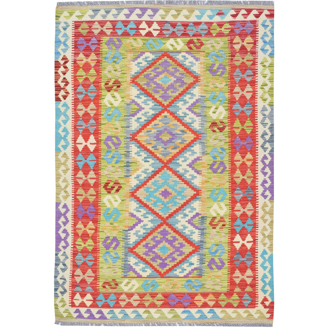 Vegetable Kilim 3' 5"  x 5' 1"  (ft) - No. AL56696 - ALRUG Rug Store