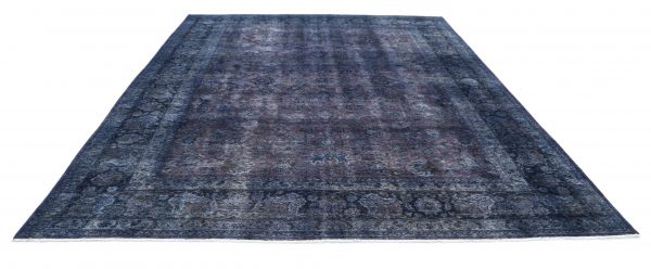Black Overdye Rug 9'9" x 12'10" Hand-Knotted close-up
