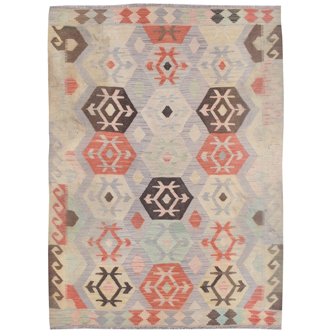 Vegetable Kilim 4'  x 5' 6"  (ft) - No. AL46590 - ALRUG Rug Store