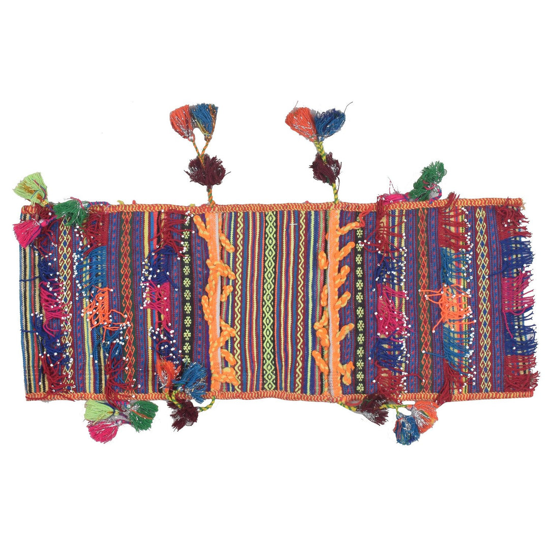 Afghan Saddle Bag Rug 1' x 2' 4" Hand-Knotted