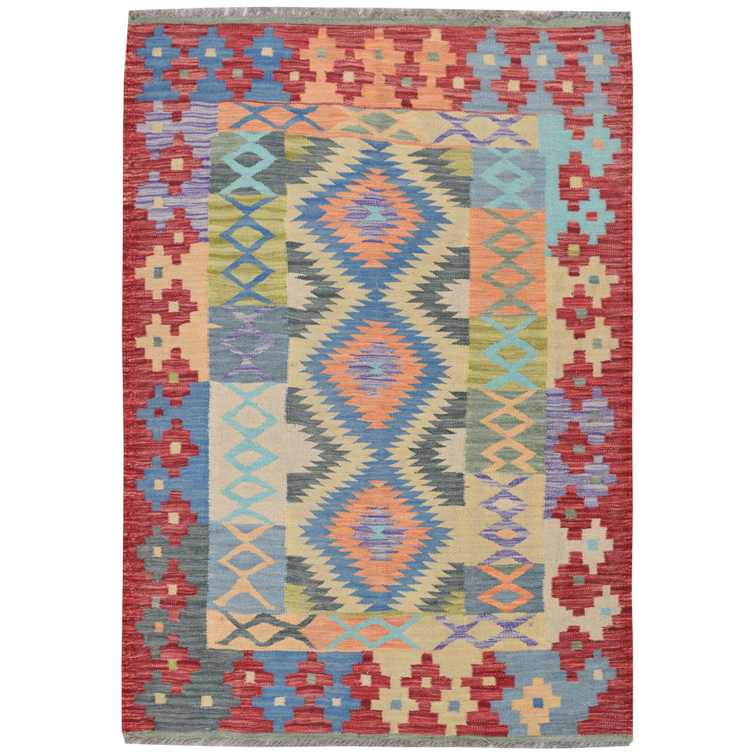 Vegetable Kilim 3' 5 x  4' 9 (ft) - No. AL93506 - ALRUG Rug Store
