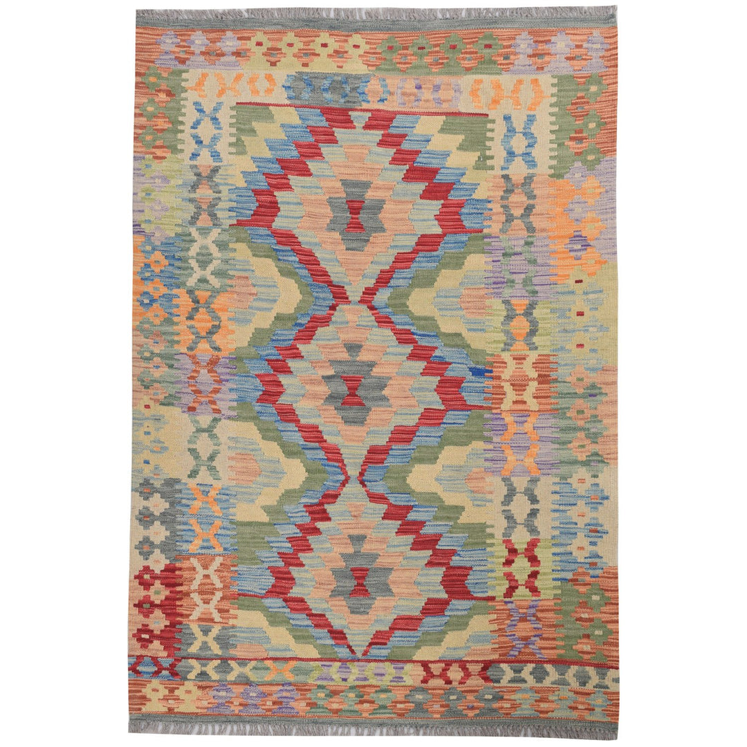 Vegetable Kilim 3' 5 x  5' (ft) - No. AL14050 - ALRUG Rug Store