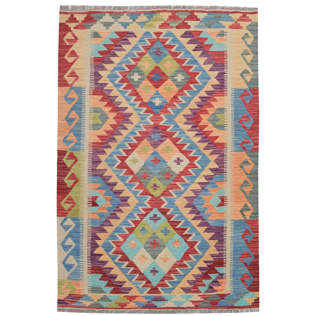 Vegetable Kilim 3' 5 x  5' 1 (ft) - No. AL20858 - ALRUG Rug Store