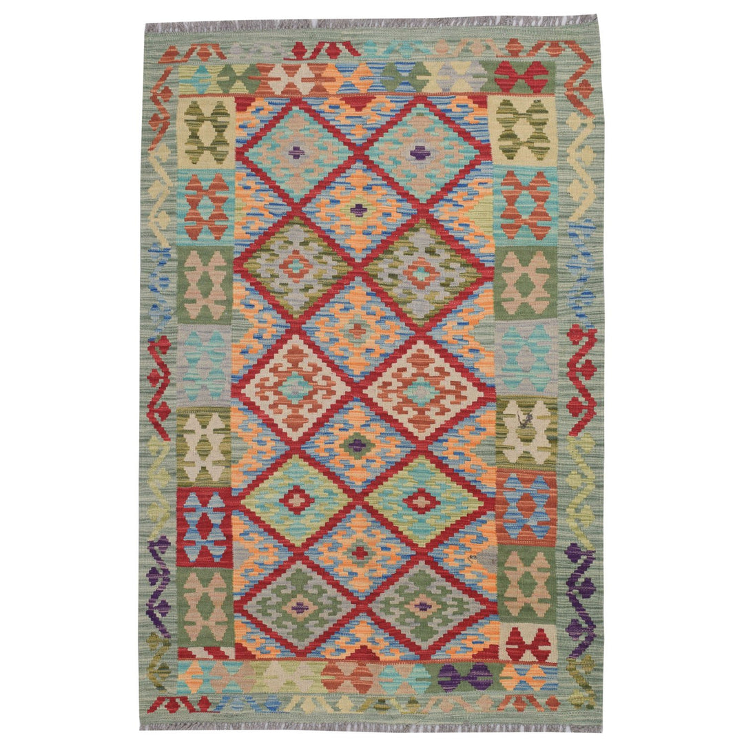 Vegetable Kilim 3' 4 x  4' 8 (ft) - No. AL41091 - ALRUG Rug Store