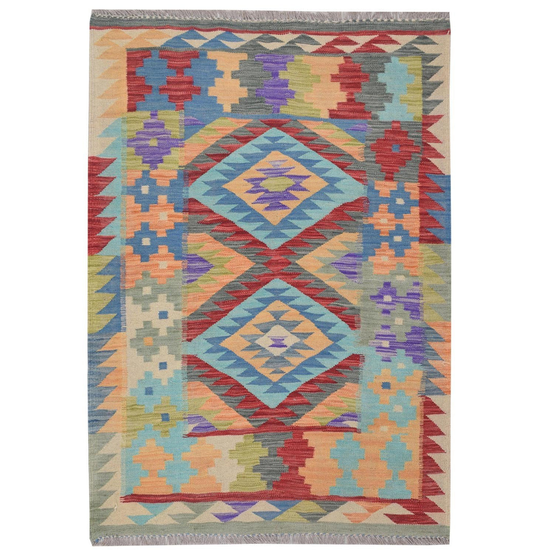 Vegetable Kilim 3' 4"  x  4' 9"  (ft) - No. AL95585 - ALRUG Rug Store