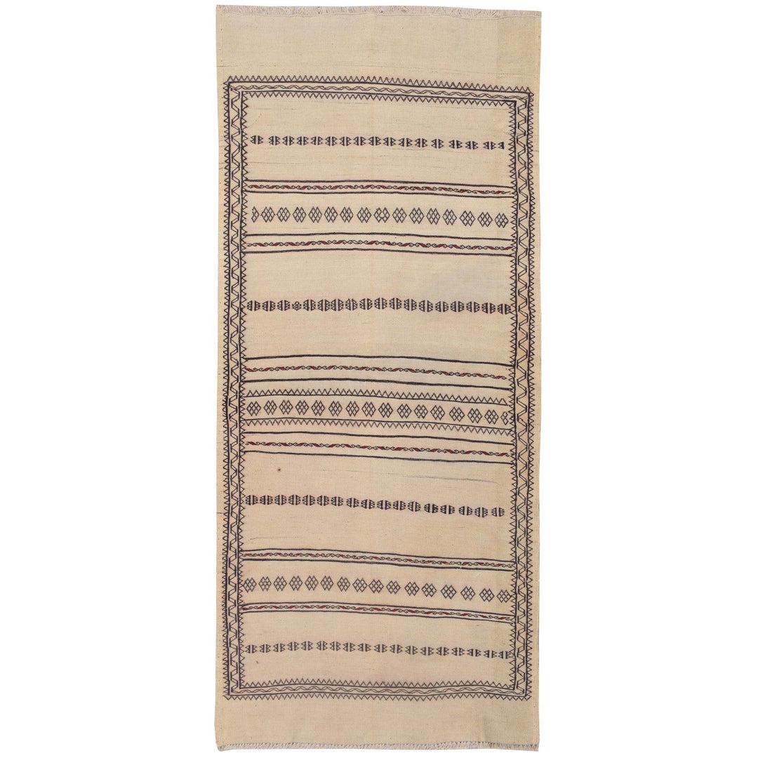 Afghan Sufra Kilim Rug 2' x 5' 5" Flat-Weave