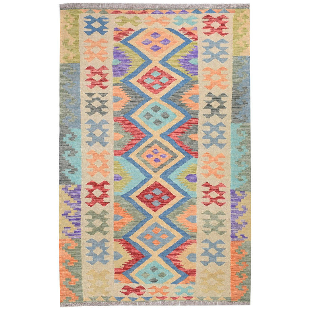 Vegetable Kilim 3' 7" x 5' 8" (ft) - No. AL94826 - ALRUG Rug Store