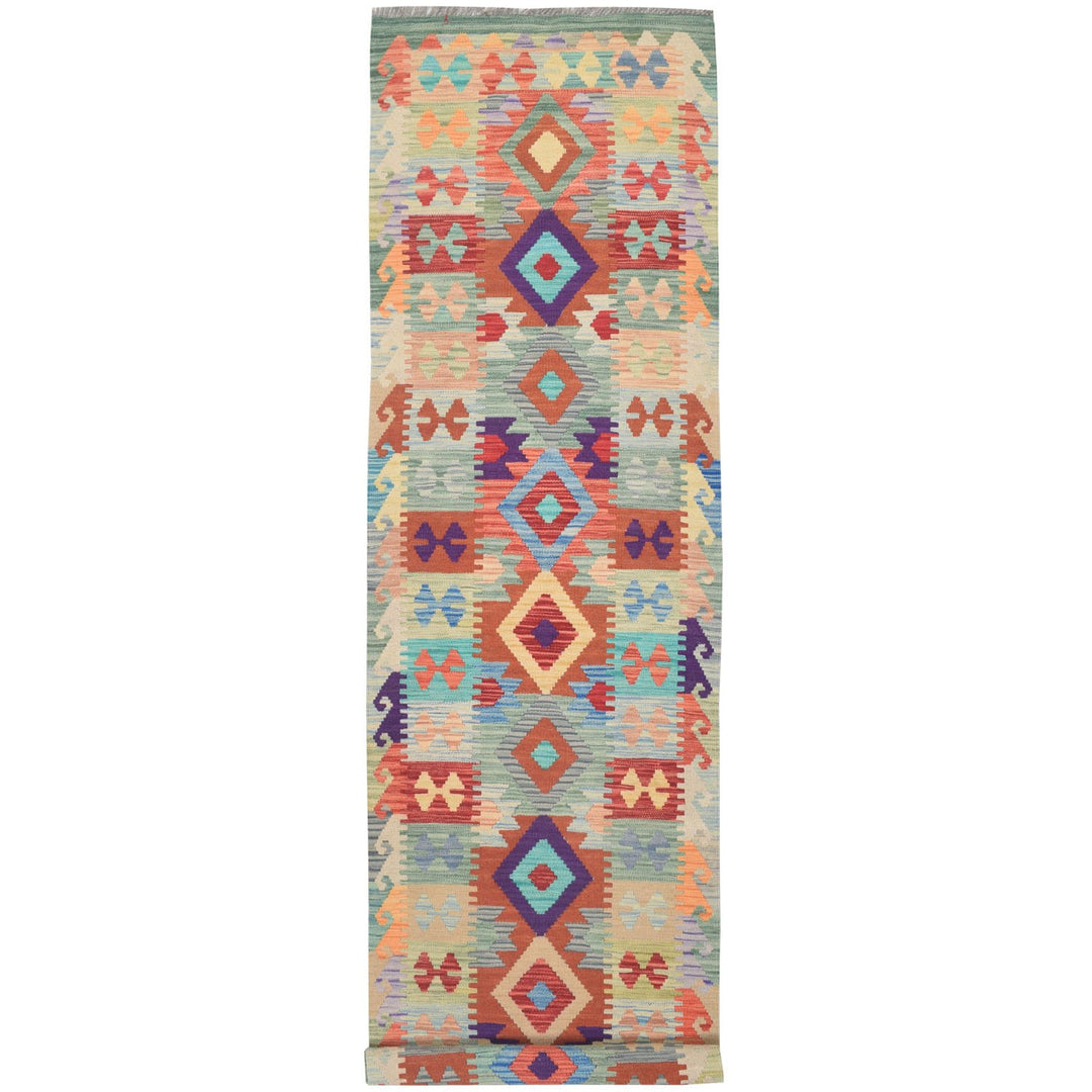 Afghan Kilim Rug 2' 5" x 9' 8" Flat-Weave