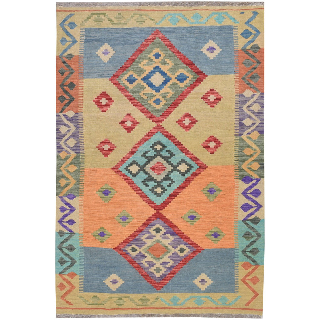 Vegetable Kilim 3' 4" x  5' 1" (ft) - No. AL73467 - ALRUG Rug Store