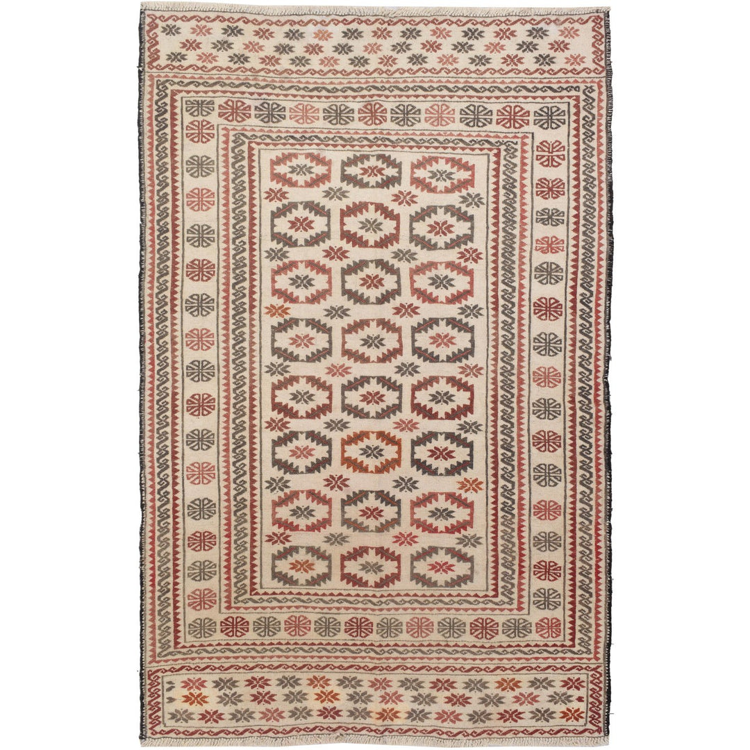 Soumak Kilim 4' x 6' 2" (ft) - No. AL69032 - ALRUG Rug Store