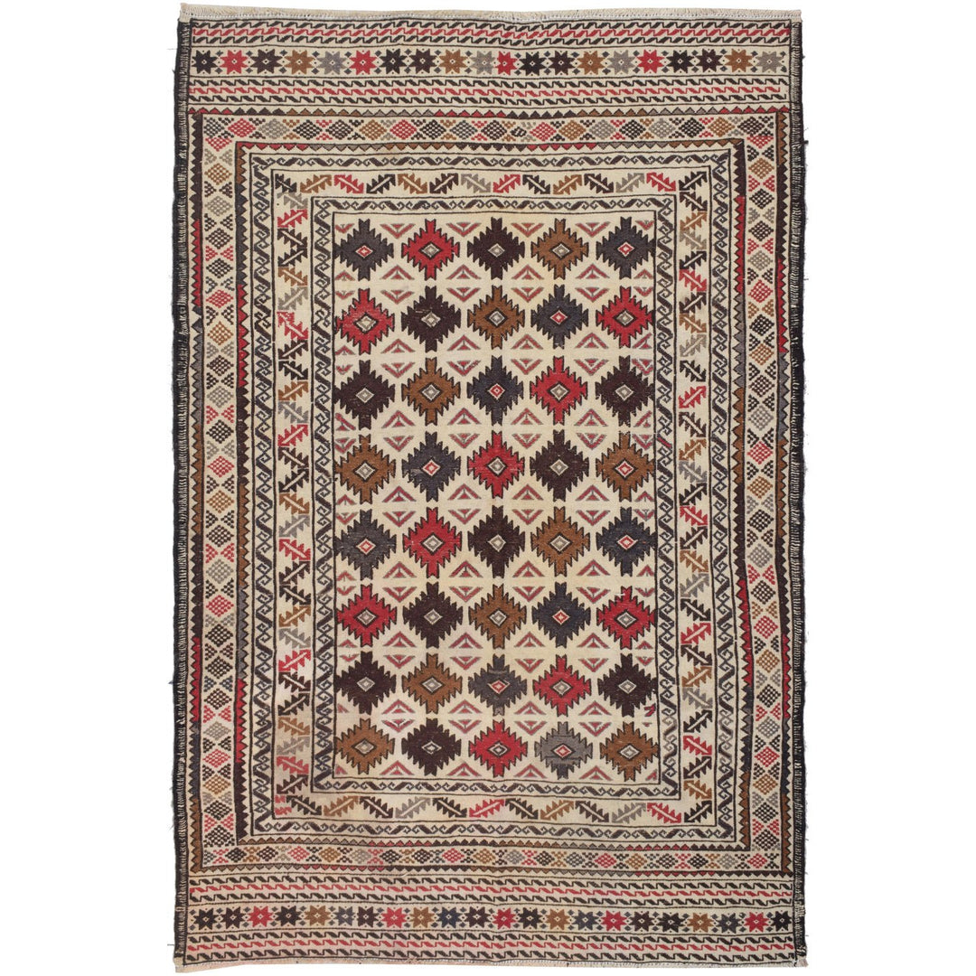 Soumak Kilim 4' 2" x 6' (ft) - No. AL19525 - ALRUG Rug Store