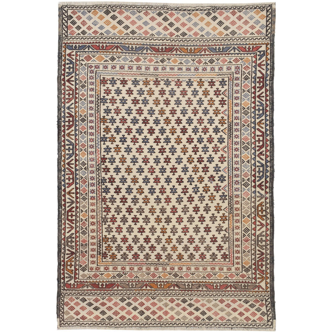 Soumak Kilim 4' 1" x 6' (ft) - No. AL84699 - ALRUG Rug Store