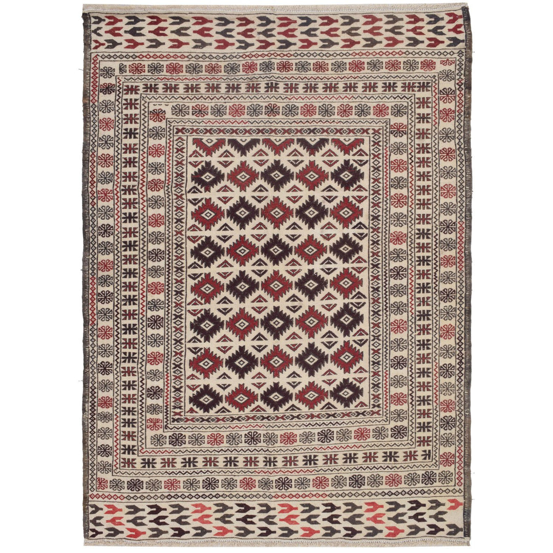 Soumak Kilim 4' 3" x 6' (ft) - No. AL79903 - ALRUG Rug Store