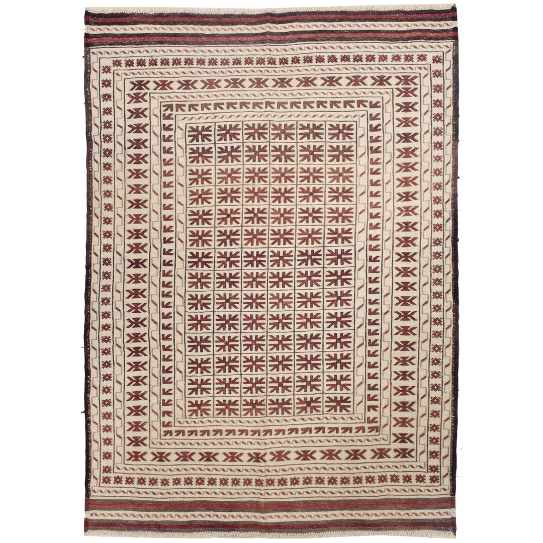 Soumak Kilim 4' 1" x 5' 6" (ft) - No. AL67756 - ALRUG Rug Store