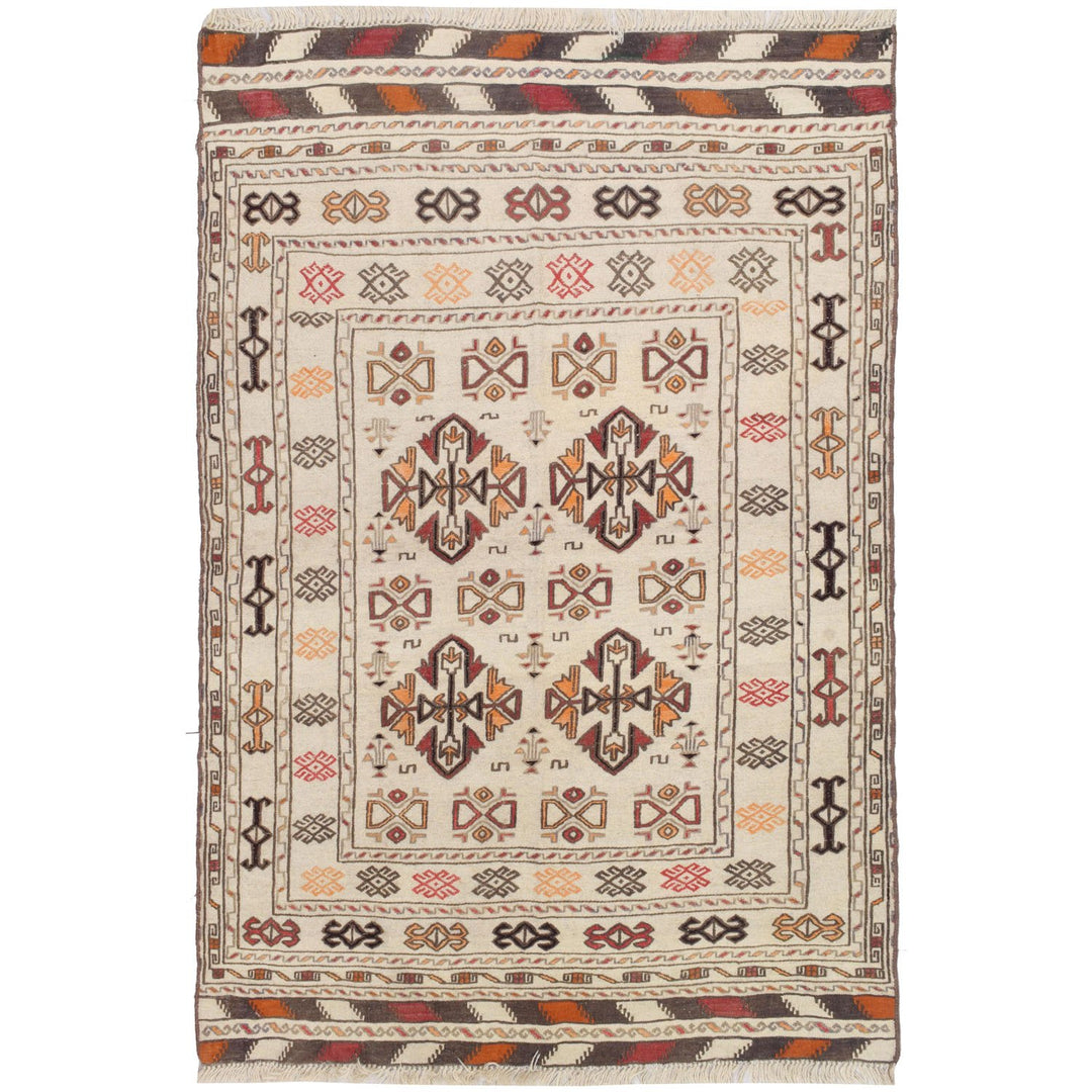 Soumak Kilim 4' 1" x 5' 8" (ft) - No. AL54321 - ALRUG Rug Store