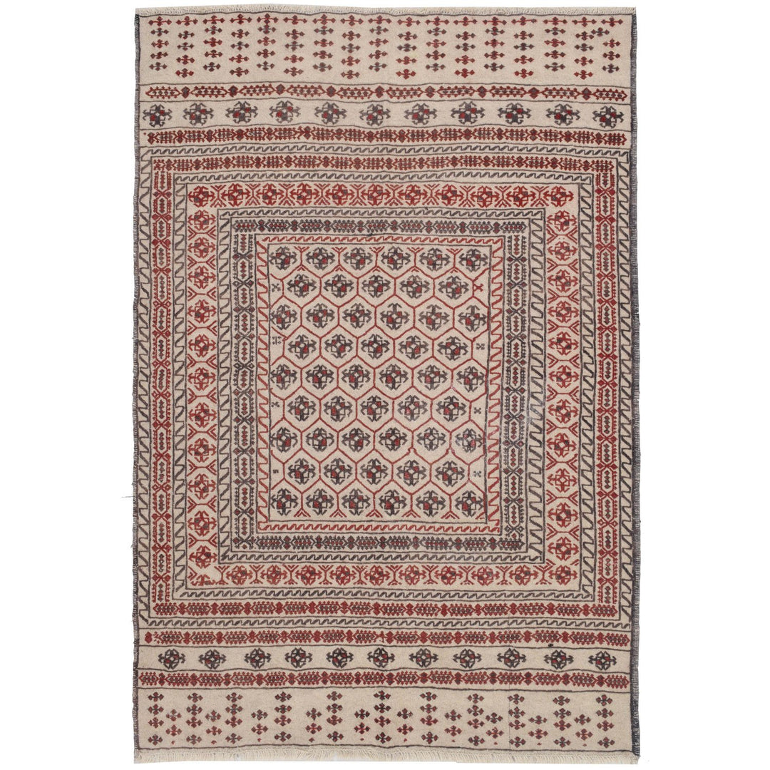 Soumak Kilim 4' 1" x 5' 9" (ft) - No. AL66177 - ALRUG Rug Store