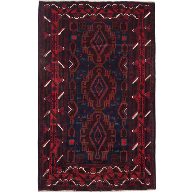 Baluchi Rug 4' 1" x 6' 7" (ft) - No. AL92806 - ALRUG Rug Store