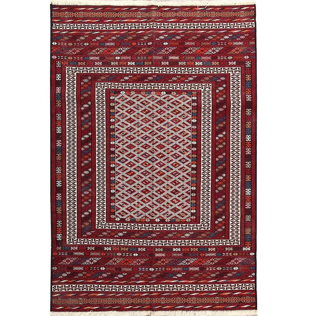 Maliki Kilim 4' 2 x 6' 2 (ft) - No. AL86222 - ALRUG Rug Store