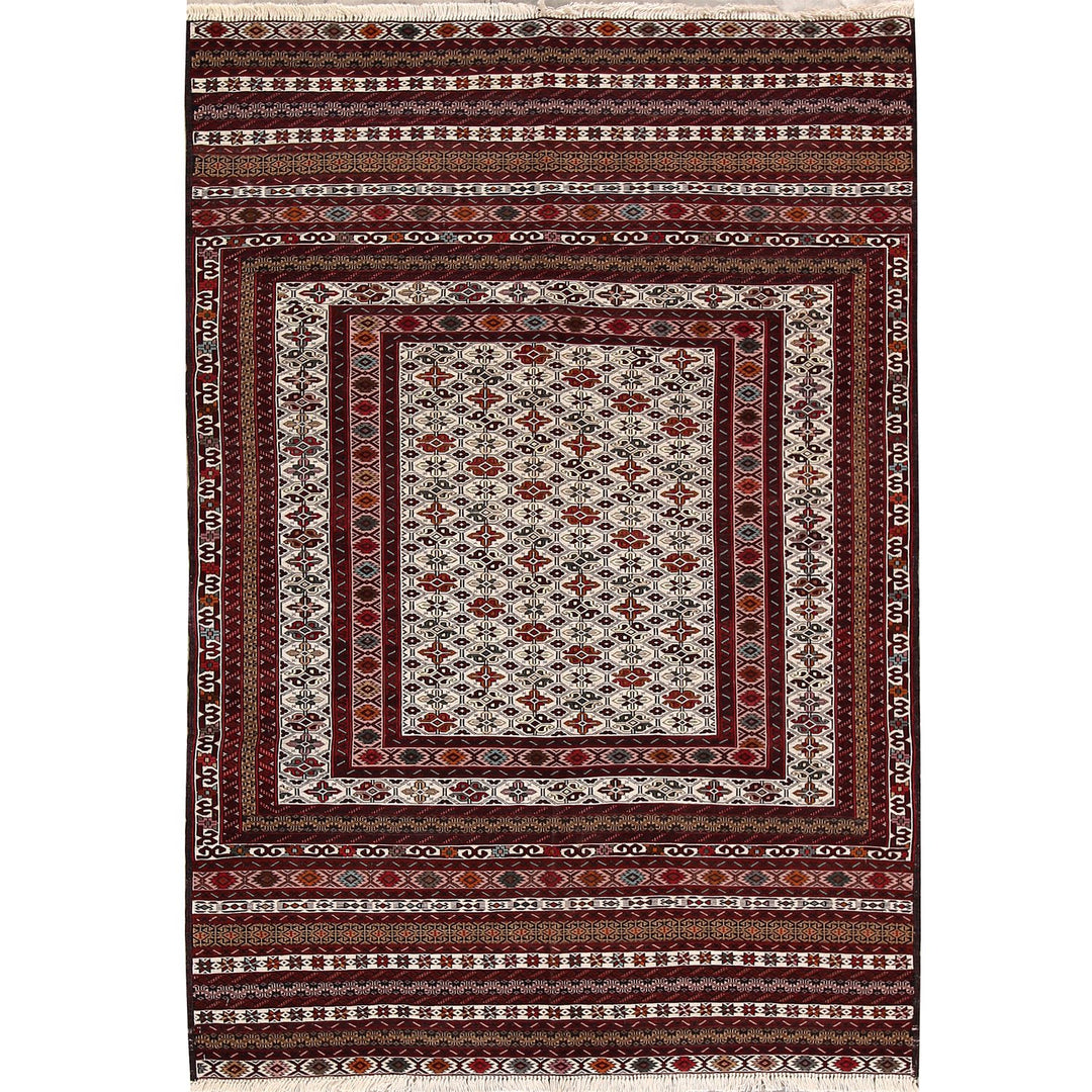 Maliki Kilim 4' 1 x 6' 1 (ft) - No. AL85222 - ALRUG Rug Store