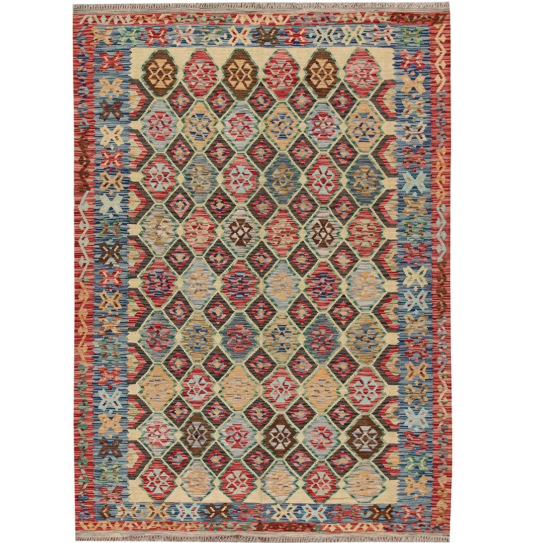 Vegetable Kilim 5' 9 x 8' 2 (ft) - No. AL14935 - ALRUG Rug Store