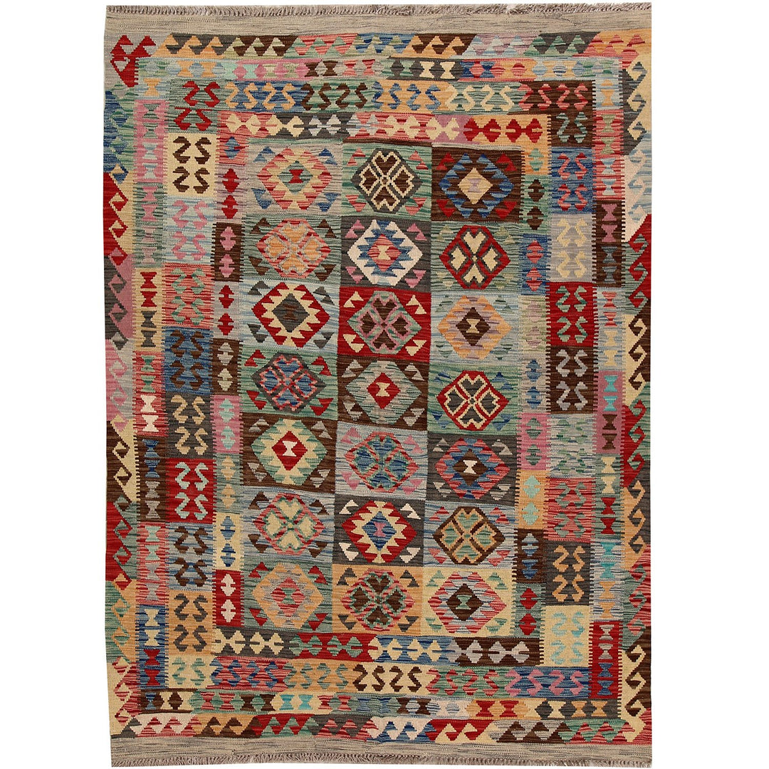Vegetable Kilim 5' 8 x 7' 7 (ft) - No. AL87741 - ALRUG Rug Store