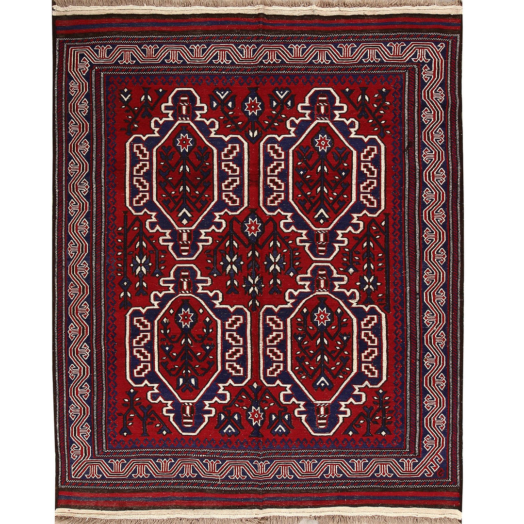 Saghari Kilim 5' 8 x 7' 1 (ft) - No. AL30148 - ALRUG Rug Store