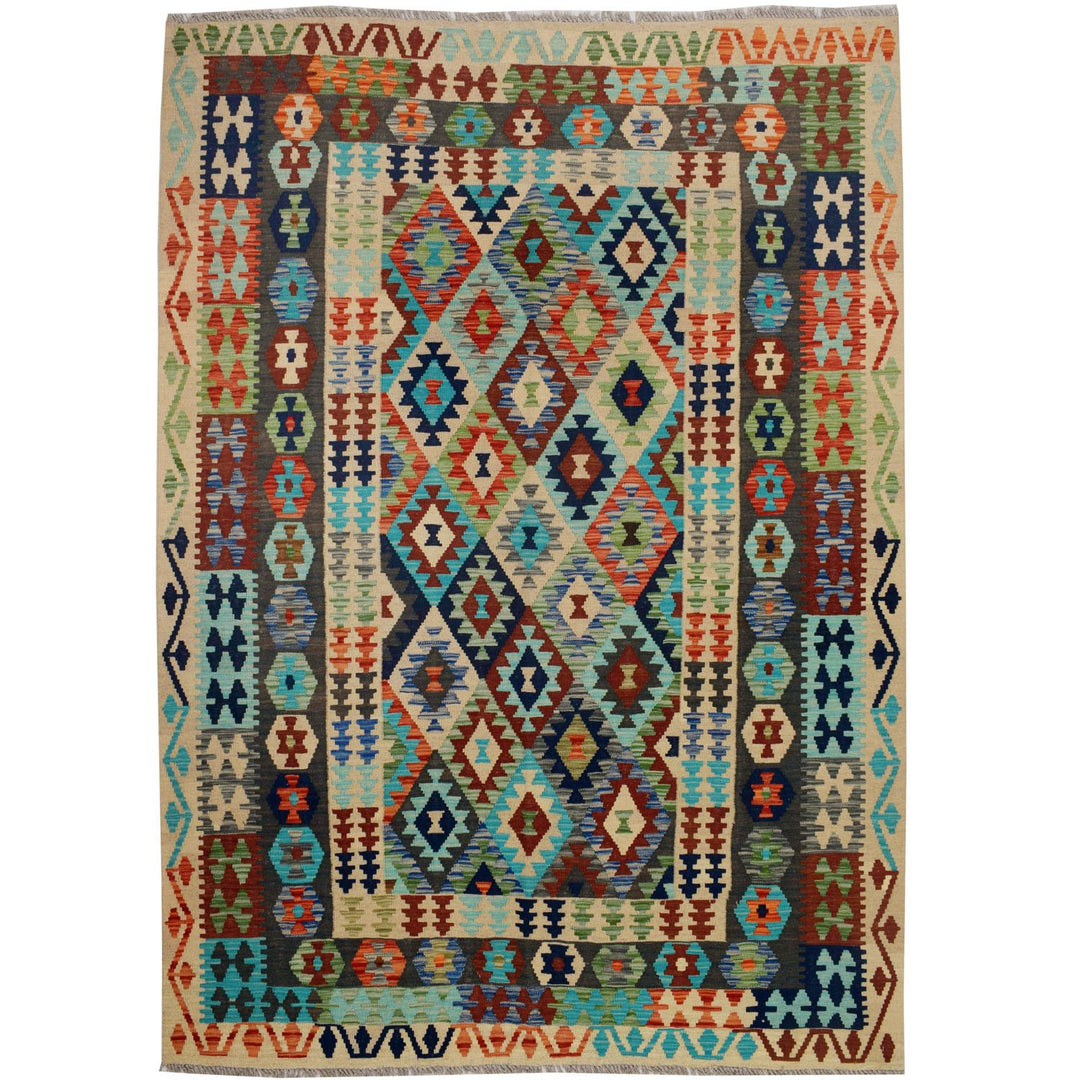 Vegetable Kilim 5' 7 x 7' 9 (ft) - No. AL55837 - ALRUG Rug Store