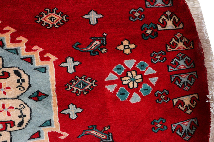 Firebrick Caucasian 3' 9 x 3' 10 - No. 27209 - ALRUG Rug Store