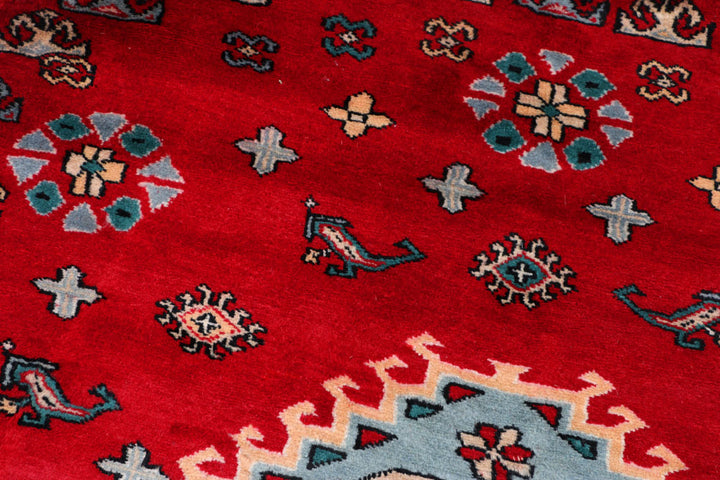 Firebrick Caucasian 3' 9 x 3' 10 - No. 27209 - ALRUG Rug Store