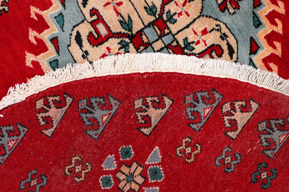 Firebrick Caucasian 3' 9 x 3' 10 - No. 27209 - ALRUG Rug Store