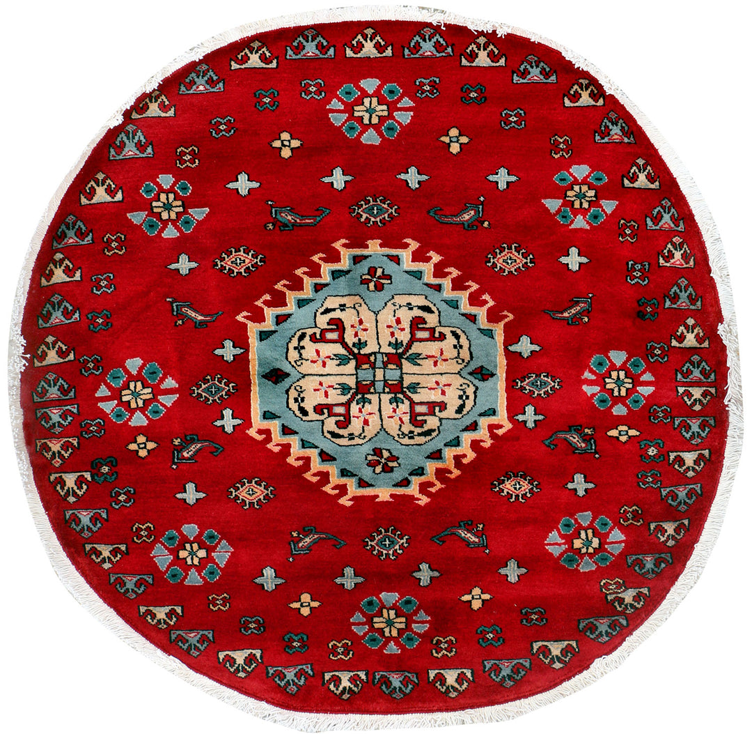 Firebrick Caucasian 3' 9 x 3' 10 - No. 27209 - ALRUG Rug Store