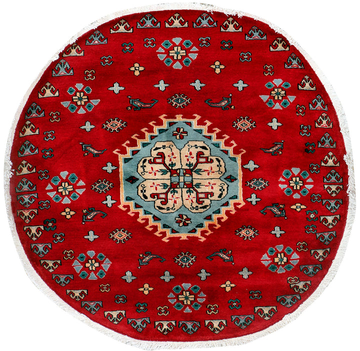 Firebrick Caucasian 3' 9 x 3' 10 - No. 27209 - ALRUG Rug Store