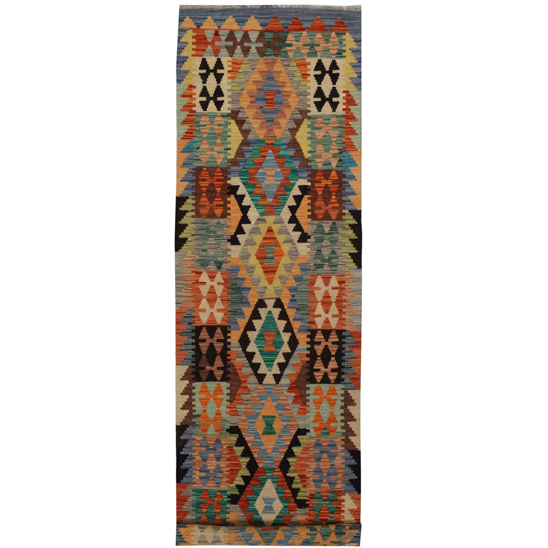 Afghan Kilim Rug 2' 6" x 9' 6" Flat-Weave