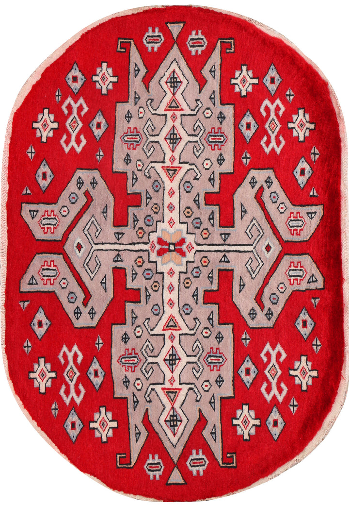 Red Caucasian 2'  2" x 3'  1" - No. QA63808