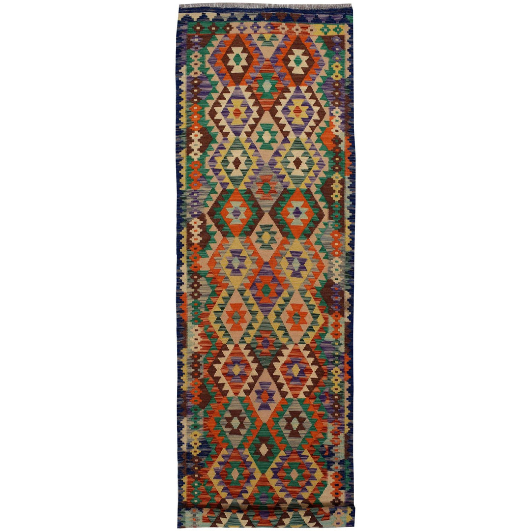 Afghan Kilim Rug 2' 6" x 9' 7" Flat-Weave