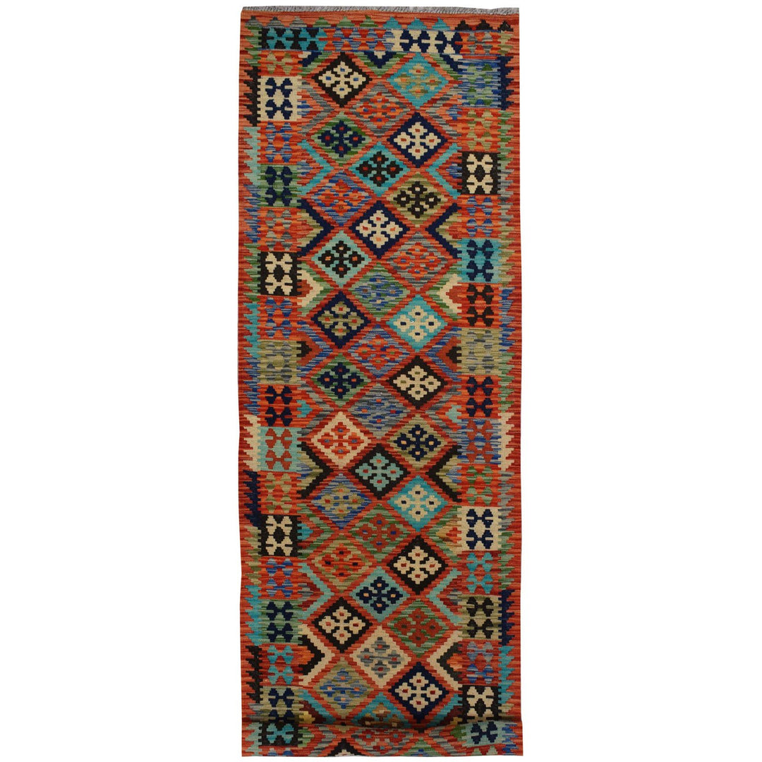 Afghan Kilim Rug 2' 6" x 9' 6" Flat-Weave