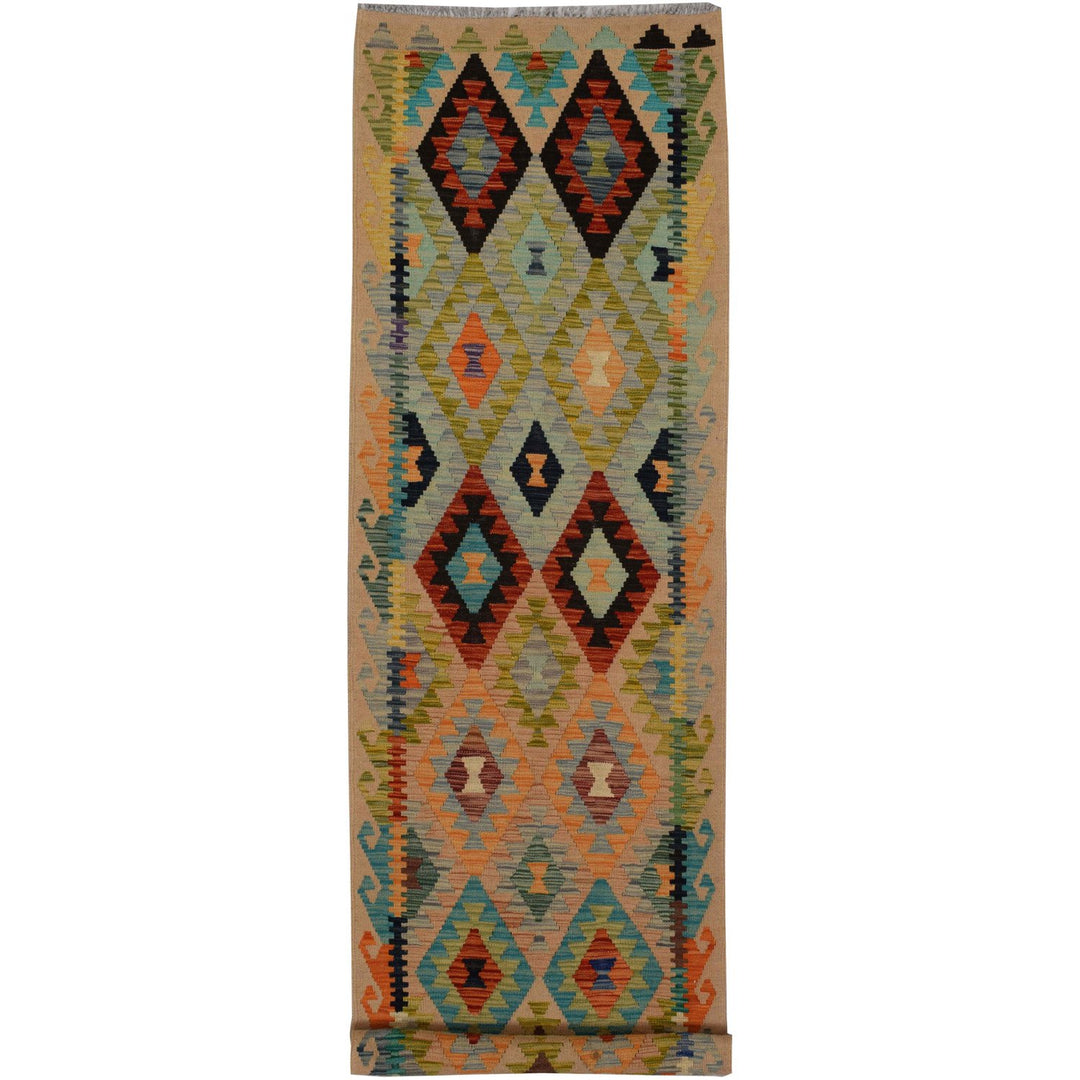 Afghan Kilim Rug 2' 7" x 9' 5" Flat-Weave
