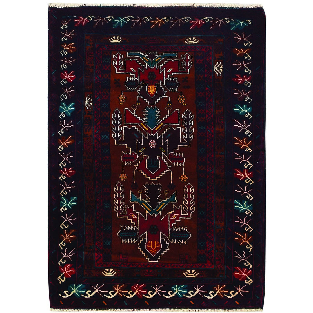 Baluchi Rug 3' 1 x 4' 5 (ft) - No. AL35035 - ALRUG Rug Store