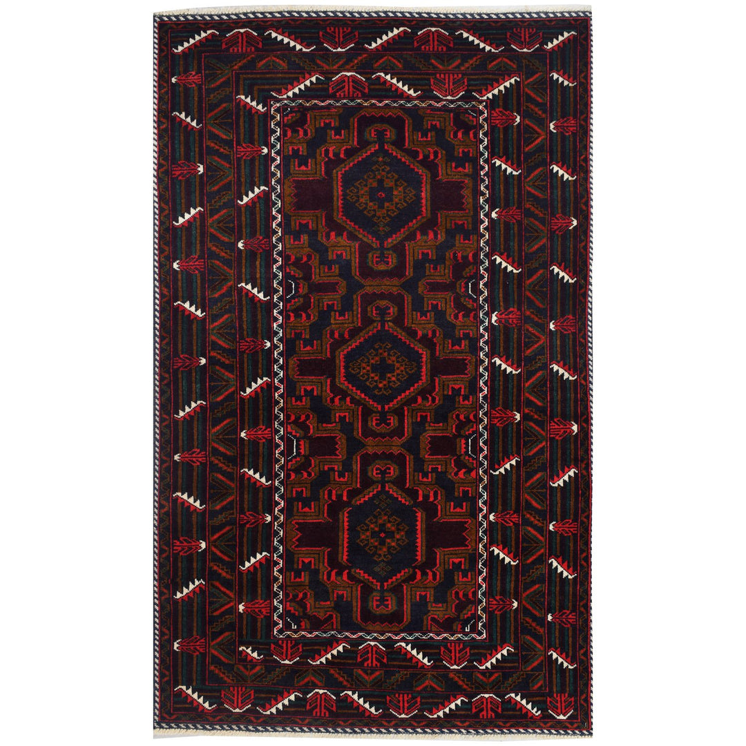 Baluchi Rug 3' 8 x 6' 3 (ft) - No. AL30080 - ALRUG Rug Store
