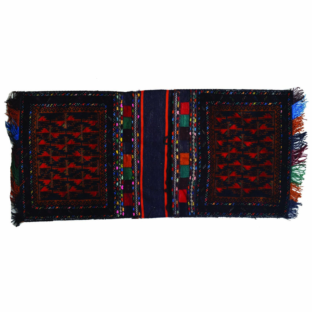 Afghan Saddle Bag Rug 2' 2" x 4' 8" Hand-Knotted