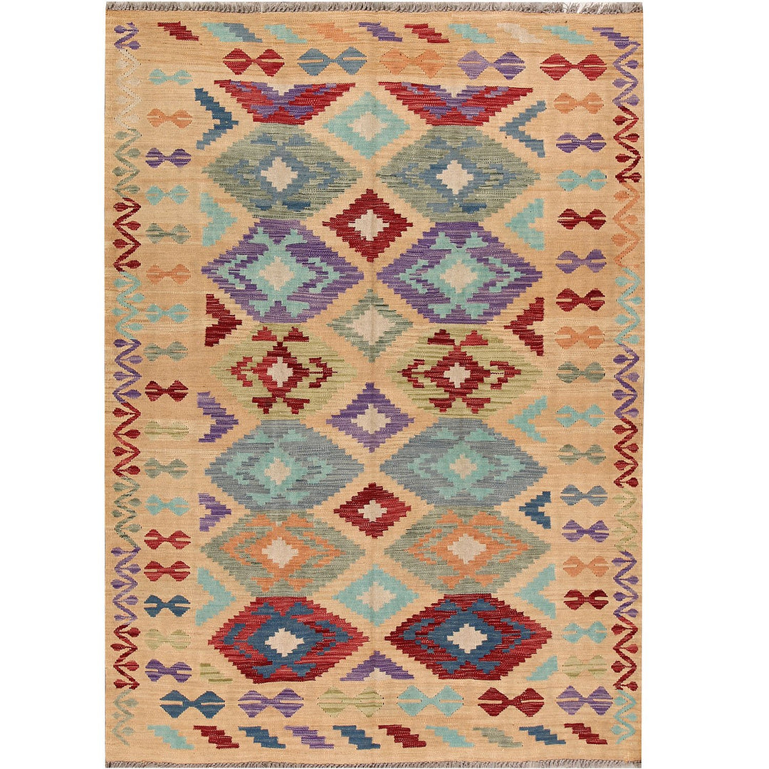 Vegetable Kilim 5' 8 x 7' 9 (ft) - No. AL10469 - ALRUG Rug Store