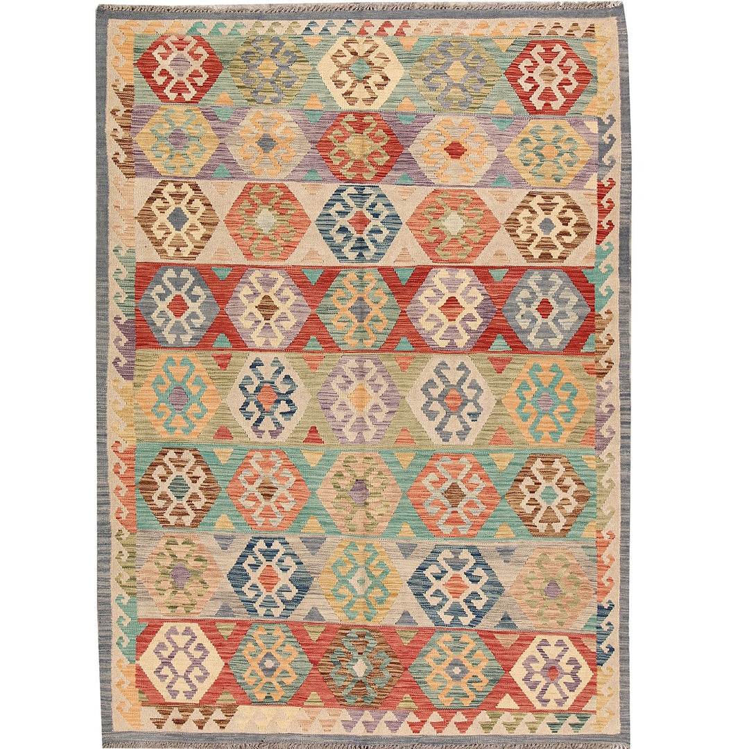 Vegetable Kilim 5' 6 x 7' 7 (ft) - No. AL27279 - ALRUG Rug Store