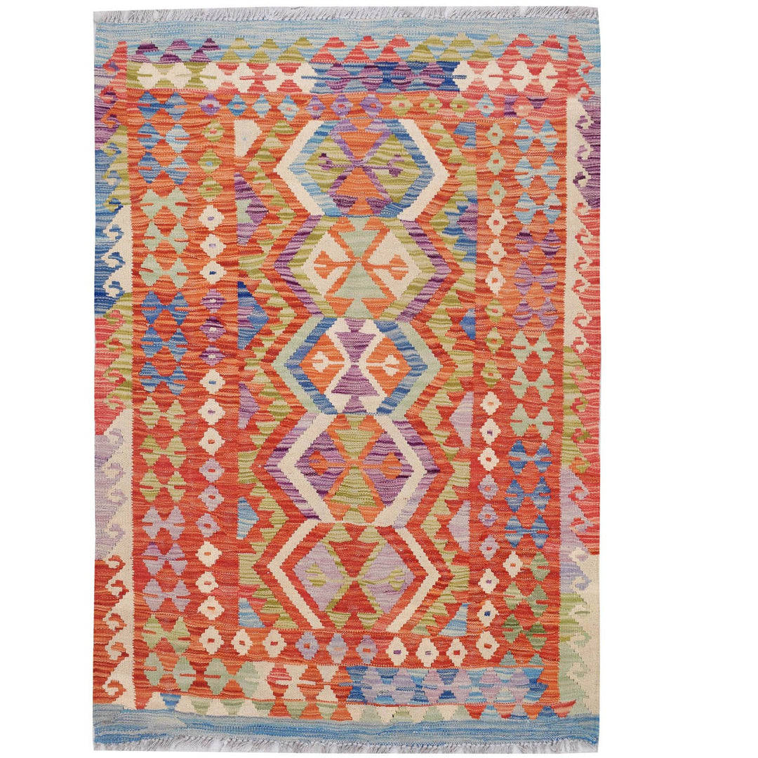 Vegetable Kilim 3' 4 x 4' 9 (ft) - No. AL74204 - ALRUG Rug Store
