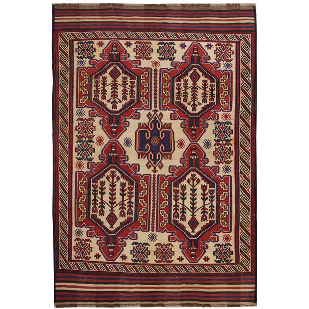 Saghari Kilim 4' 5 x 6' 3 (ft) - No. AL97847 - ALRUG Rug Store