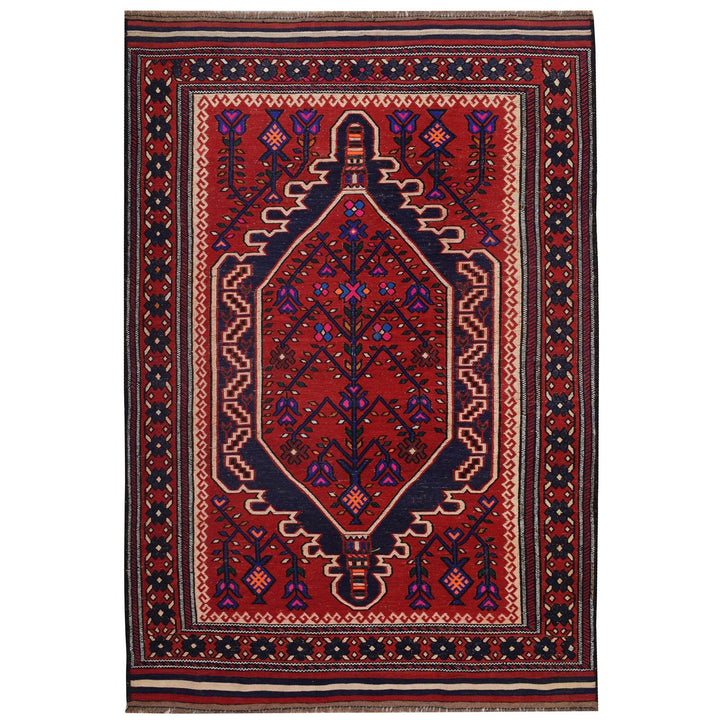Saghari Kilim 4' 4 x 6' 6 (ft) - No. AL19757 - ALRUG Rug Store