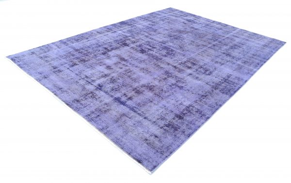 Purple Afghan Overdye Rug 7'9" x 11'2" Hand-Knotted view 9