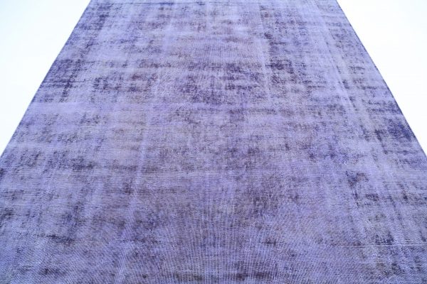 Purple Afghan Overdye Rug 7'9" x 11'2" Hand-Knotted view 11